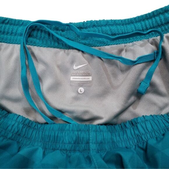 Nike Running Shorts Blue Green Aqua Women's Training and Workout Size L - Picture 3 of 10